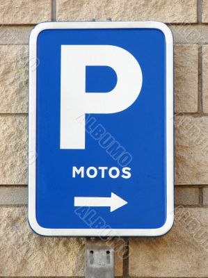 Sign and the index of parking
