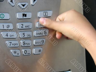 The girl calling by city phone