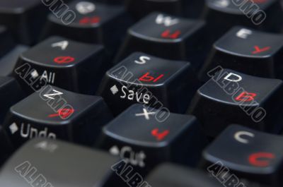 black keyboard closeup