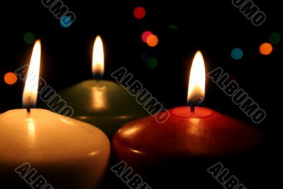Three Festive Candles