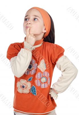 Adorable girl thinking Adorable girl thinking