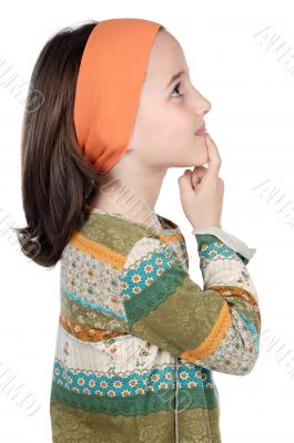 Adorable girl thinking Adorable girl thinking