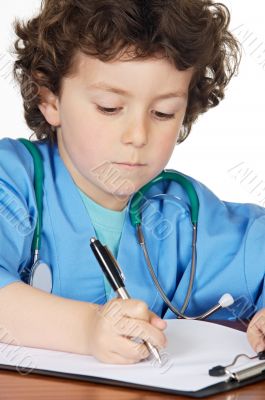 Adorable future doctor