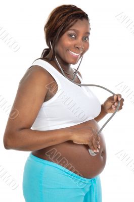 attractive pregnant woman