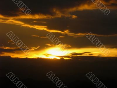dawn golden sunrise valley