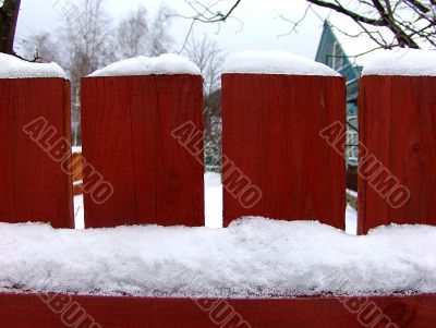 Snowed fence