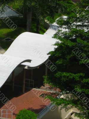 wavy roof walkway