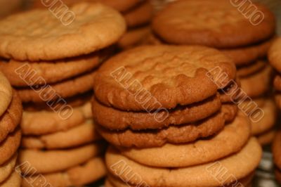 Peanut Butter Cookies Stacked