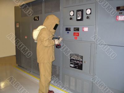 Electrician in Flash Suit