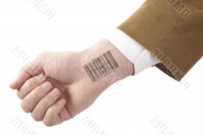 barcode on hand