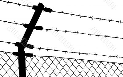 fence with barb wire