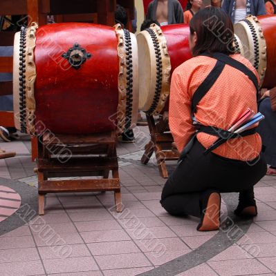 Japanese drums show moment