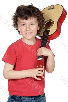 child with guitar
