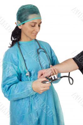 Doctor examining to a patient