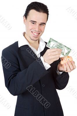 attractive young person businessman