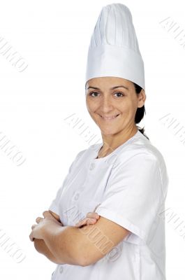 happy attractive cook woman