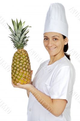 happy attractive cook woman