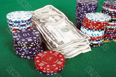 casino tokens and gambling money
