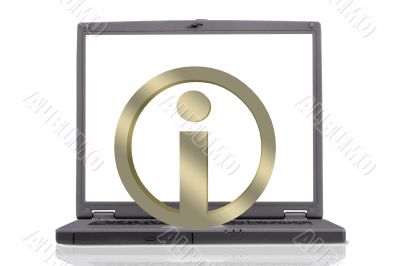 business laptop - info sign