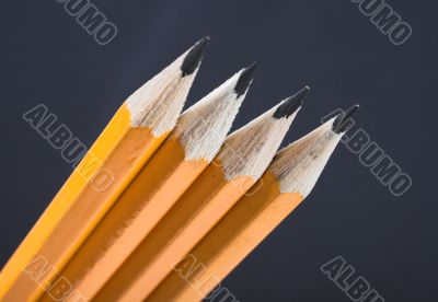 black pencils in perspective