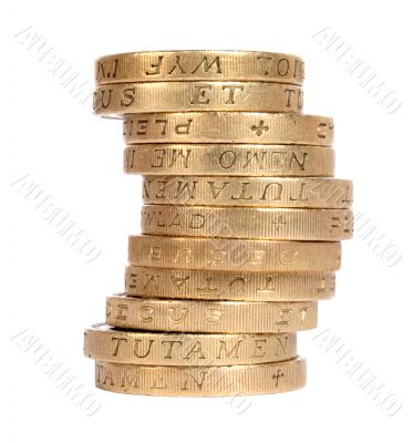 stack of british coins