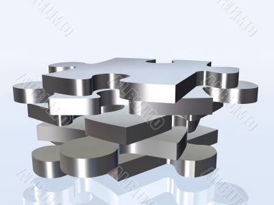 metal puzzle pieces