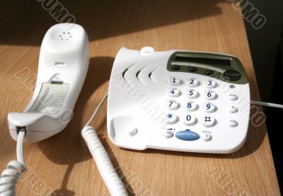 analogued telephone on hold