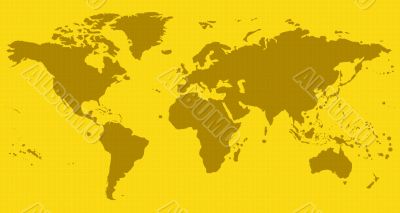 yellow world map