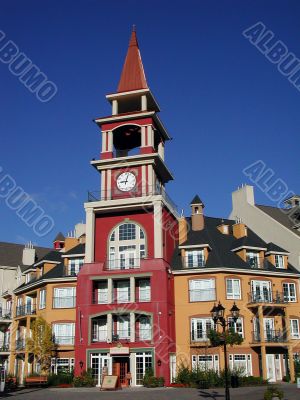 colourful building in Mont Tremblant, Quebec