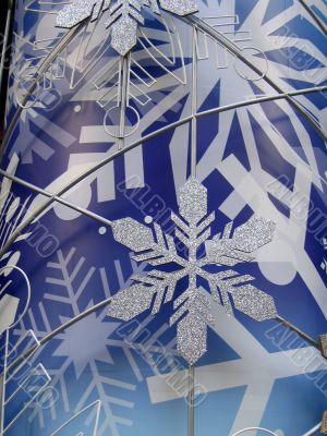 Snowflake in blue background (vertical)