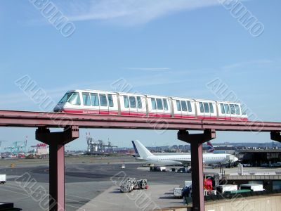 Sky train in airport