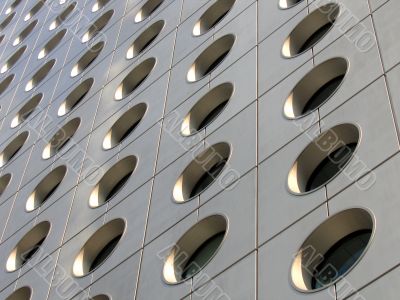 Circular windows of an office building