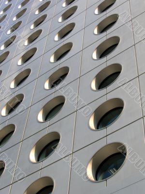 Circular windows of an office building