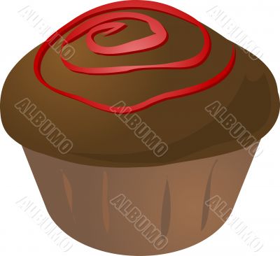 Cupcake chocolate swirl