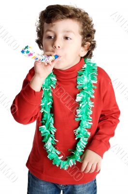 adorable boy celebrating a celebration