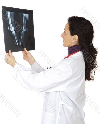 doctor examining a radiographs