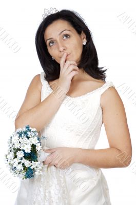 attractive lady thinking if it takes marriage