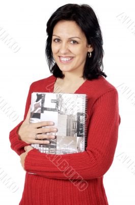 Attractive lady loving a book
