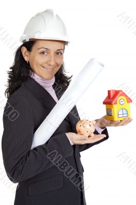 attractive lady architect