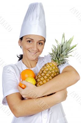 happy attractive cook woman