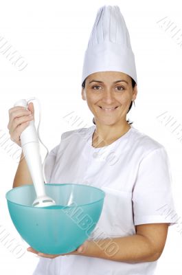 happy attractive cook woman