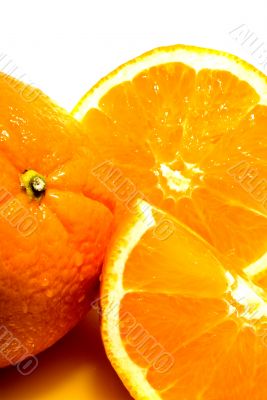 Background of juicy fresh sliced oranges
