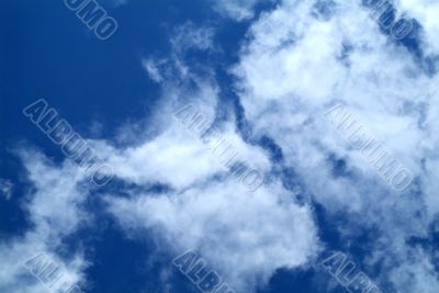 Clouds on sky background