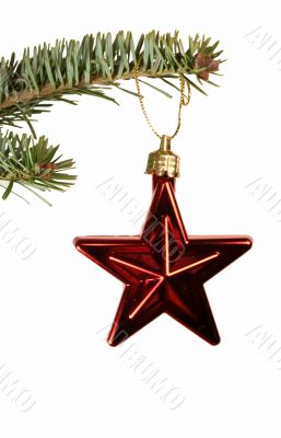 Red Star Christmas Ornament