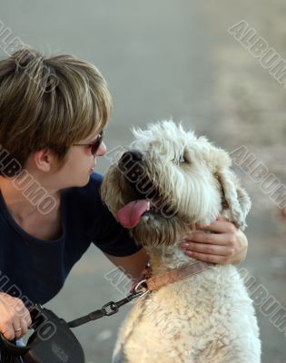 Woman with her dog
