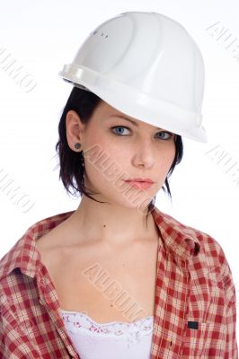 woman with hard-hat