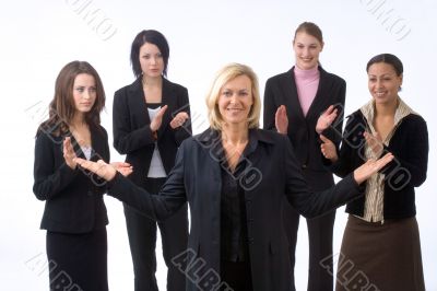 businesswoman and colleagues