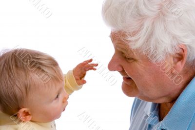 nose-grabbing baby