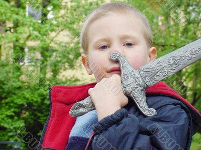 boy with a sword
