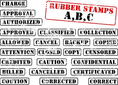 Rubber stamps collection ABC